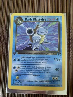 Pokemon Dark Blastoise Team Rocket 1st Edition Non-Holo Rare 20/82 LP- - Image 1