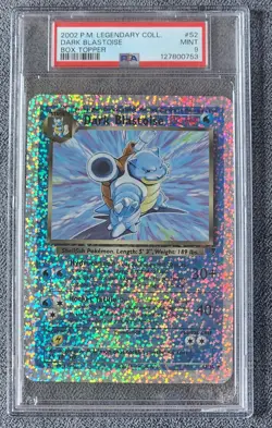 2002 POKEMON LEGENDARY COLLECTION BOX TOPPER #S2 DARK BLASTOISE PSA 9 - Image 1
