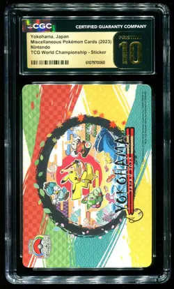 CGC Pristine 10 World Championship WCS Yokohama Sticker Japanese 2023 Pokemon - Image 1