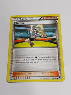 2014 Light Played Pokemon Korrina 95/111 Furious Fists English - Image 1