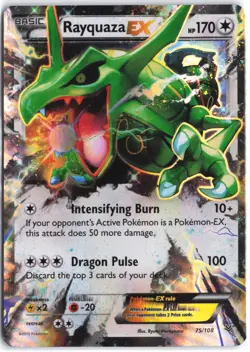 Rayquaza EX 75/108 Holo EX Rare Roaring Skies Pokemon NM - Image 1