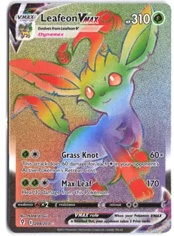 Leafeon VMAX 204/203 Rare Rainbow Evolving Skies Pokemon - Image 1