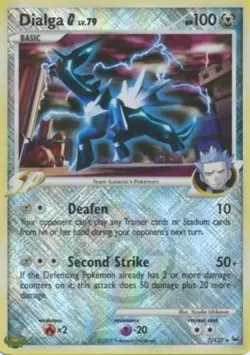 1x Dialga [G] - 7/127 - Crosshatch Holo Pokemon League Cyrus Season Promo Lightl - Image 1