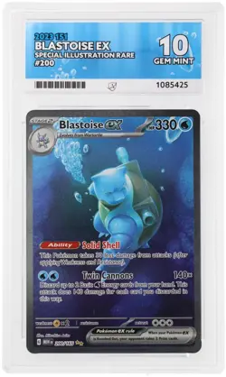 Blastoise EX 200/165 Ace 151 Pokemon Ace 10 Gem Mint - Image 1