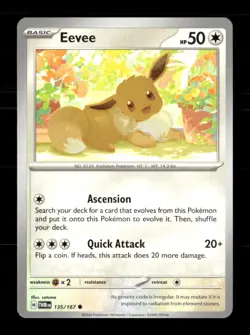 Eevee 135/167 Twilight Masquerade NM/M Pokemon - Image 1