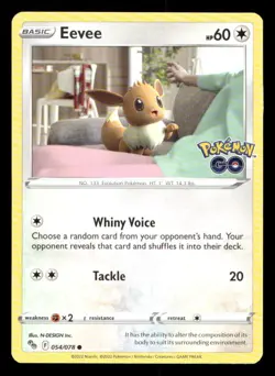 Eevee 054/078 Pokemon GO NM/M Pokemon - Image 1