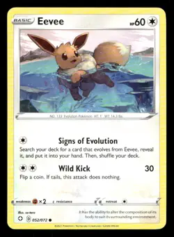 Eevee 052/072 Shining Fates NM/M Pokemon - Image 1