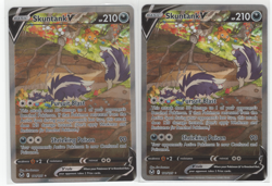 Pokemon Skuntank V 181/195 Silver Tempest Ultra Rare Lot x2 NM/M - Image 1