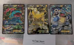 Pokemon Generations Jumbo Promo Set Pikachu Venusaur Blastoise XY122 XY123 XY124 - Image 1