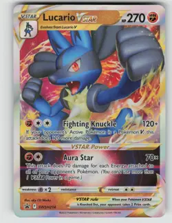 Lucario VSTAR SWSH214 Holo Promo Sword & Shield Promo Pokemon Holo Near Mint - Image 1