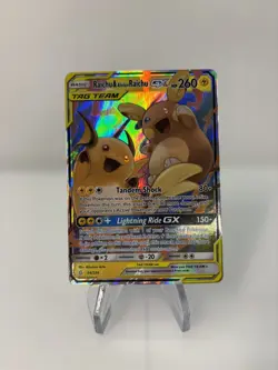 Raichu & Alolan Raichu GX 54/236 Pokemon TCG Sun & Moon Unified Minds 2019 - Image 4