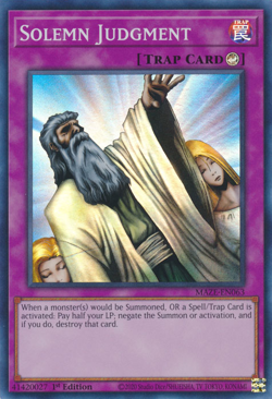 Solemn Judgment MAZE-EN063 Near Mint 1st Super YuGiOh - Image 1