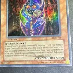 Konami Yu-Gi-Oh! Dark Necrofear LON-065 Ultra Rare 1st Ed Foil - Image 4
