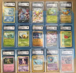 Pokemon TCG 23-Card Graded Lot Wailord EX PSA 7 & Poliwag CGC 10 Holo - Image 3