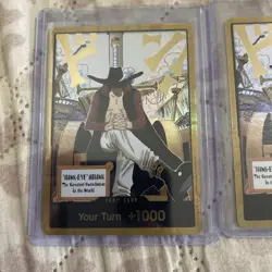 X2 DON!! Card (Dracule Mihawk) (Gold) One Piece The Azure Sea's Seven DON!! NM - Image 2