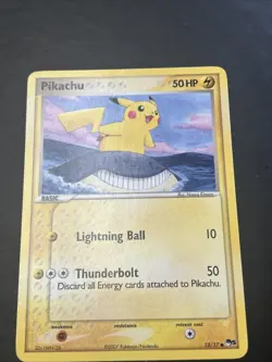 Pikachu POP Series 5 12/17 non-holo Pokemon Card 2007 - Image 1