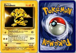 Pokemon Card - Electabuzz Base Set Unlimited 20/102 1999 Rare Moderately Played - Image 3