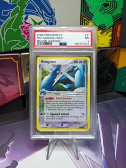 PSA 7 2004 EX Hidden Legends #11 Metagross-Holo Card Pokemon - Image 1