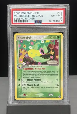 PSA 8 Victreebel 13/92 Reverse Foil Stamped EX Legend Maker Pokemon Card - Image 1