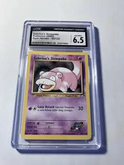 2000 Pokemon Gym Heroes Sabrina's Slowpoke 1st Ed 95/132 English CGC 6.5 Card - Image 1