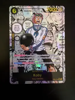 Bandai One Piece TCG Koby EB04-044 SR Manga OP15 Adventure on Kami's Island Card - Image 1