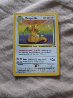 Pokemon Dragonite, 4/62, Rare Holo Card, Fossil Set, WOTC Card, 1999, NM - Image 2