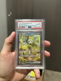 2025 POKEMON BLK EN-BLACK BOLT SPECIAL ILLUSTRATION RARE #167 MELOETTA EX PSA 10 - Image 3