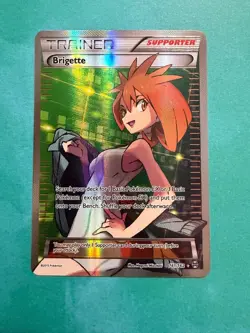 2015 Pokemon TCG Brigette Holo Full Art Ultra Rare Card Breakthrough 161/162 LP - Image 1