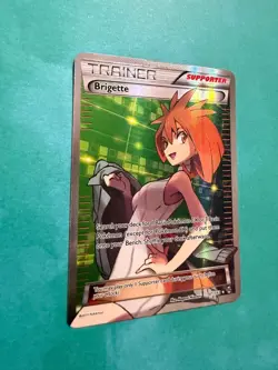2015 Pokemon TCG Brigette Holo Full Art Ultra Rare Card Breakthrough 161/162 LP - Image 3
