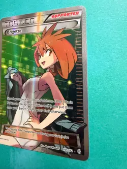 2015 Pokemon TCG Brigette Holo Full Art Ultra Rare Card Breakthrough 161/162 LP - Image 4