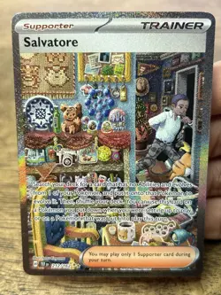 Pokemon TCG - Salvatore 212/162 SIR Sv05: Temporal Forces Full Art Trainer Holo - Image 3