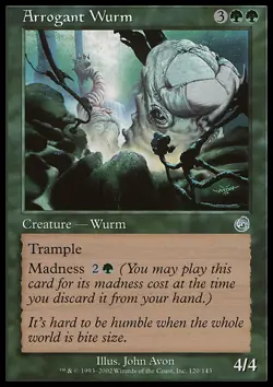 MTG ARROGANT WURM ITALIAN POOR - WURM ARROGANTE - TOR - MAGIC - Image 1