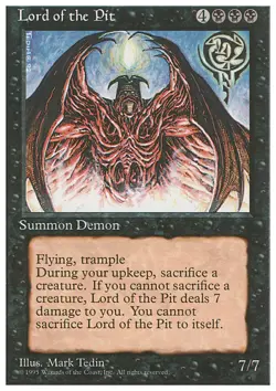 MTG LORD OF THE PIT IT PLAYED - SIGNORE DELL'ABISSO - 4TH - MAGIC - Image 1
