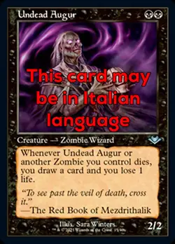 MTG UNDEAD AUGUR FOIL EXC - AUGURE NON MORTO - MH2 RETRO IT - MAGIC - Image 1