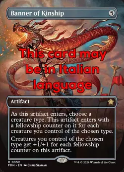MTG BANNER OF KINSHIP 352 EXC - VESSILLO DELL’AFFINITA - FDN X IT - MAGIC - Image 1