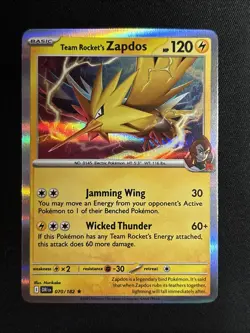 🔥Zapdos Pokemon TCG 2025 Team Rocket's 070/182 Sv10: Destined Rivals Holo NM - Image 1