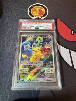 2022 Pokemon Pikachu JPN S&V Promo Holo 001/SV-P Card PSA 10 Gem Mint - Image 2