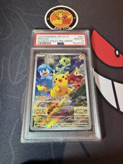2022 Pokemon Pikachu JPN S&V Promo Holo 001/SV-P Card PSA 10 Gem Mint - Image 4