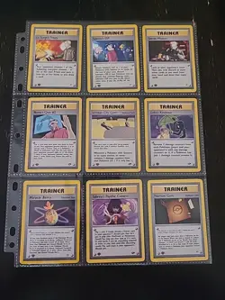1st Edition Lot Of 9 Mixed Trainer Vintage 1999 WOTC Pokemon Cards - Image 1