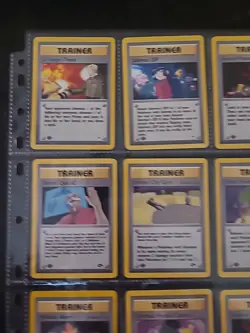 1st Edition Lot Of 9 Mixed Trainer Vintage 1999 WOTC Pokemon Cards - Image 2