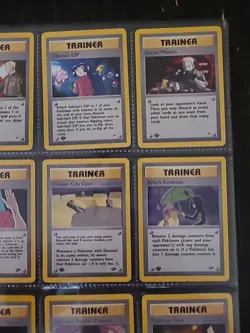 1st Edition Lot Of 9 Mixed Trainer Vintage 1999 WOTC Pokemon Cards - Image 3