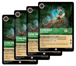 Disney Lorcana Flynn Rider Charming Rogue x 4 - The First Chapter NM - Free Card - Image 1