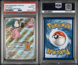 Pokemon 2024 SV Twilight Masquerade Chansey Card PSA 10 187/167 IR - Image 3