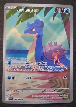 Pokemon TCG: Misty's Lapras IR Illustration Rare SV10: Destined Rivals 194/182 - Image 1