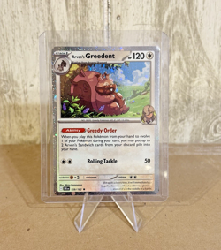 Arven's Greedent Cosmos Holo Destined Rivals Blister Exclusive 159/182 Pokemon - Image 1