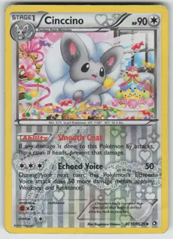 POKEMON CINCCINO RC19 HOLO UC LEGENDARY TREASURES: RADIANT COLLECTION DMG HOLO - Image 1