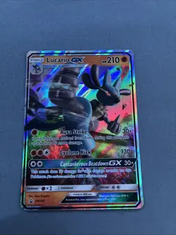 Pokemon TCG Lucario GX SM100 Sm Holo Black Star Holo - Image 2