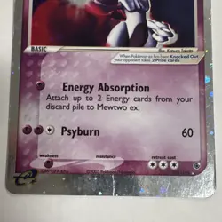 Pokemon Mewtwo ex EX Ruby & Sapphire 101/109 Ultra Rare Holo 100HP English - Image 3