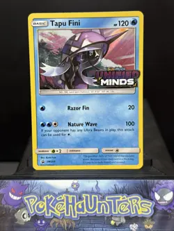 Pokemon Card Tapu Fini SM203 Unified Minds Holo Rare Prerelease Promo LP - Image 1