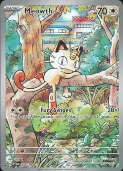 Meowth 106/094 Illustration Rare Phantasmal Flames Pokemon Near Mint - Image 1